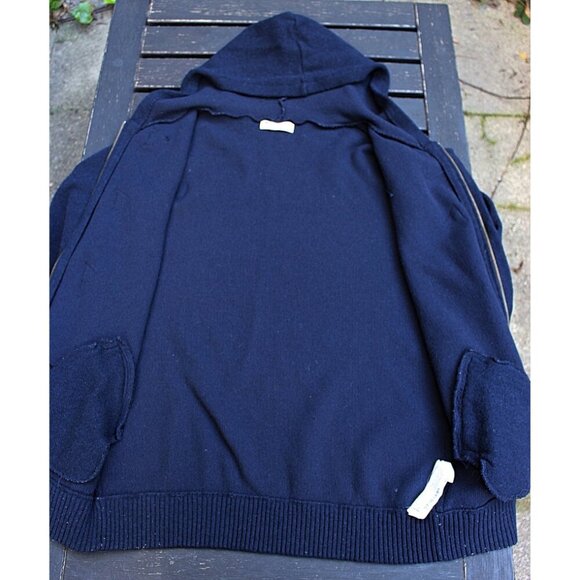 Zara Man - Men's Wool Blend, Full Zip Toggle Hoodie in Navy, size XL - Picture 8 of 11
